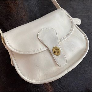 Rare vtg Coach NYC Saddlery bag ivory